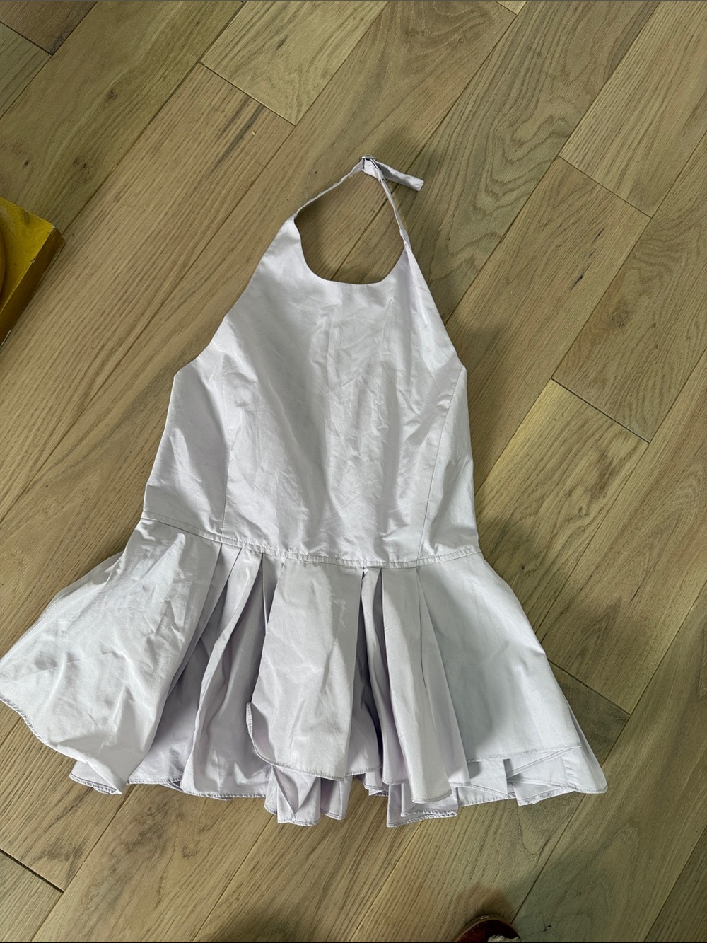 Tanya Taylor lavender Halter Peplum Top